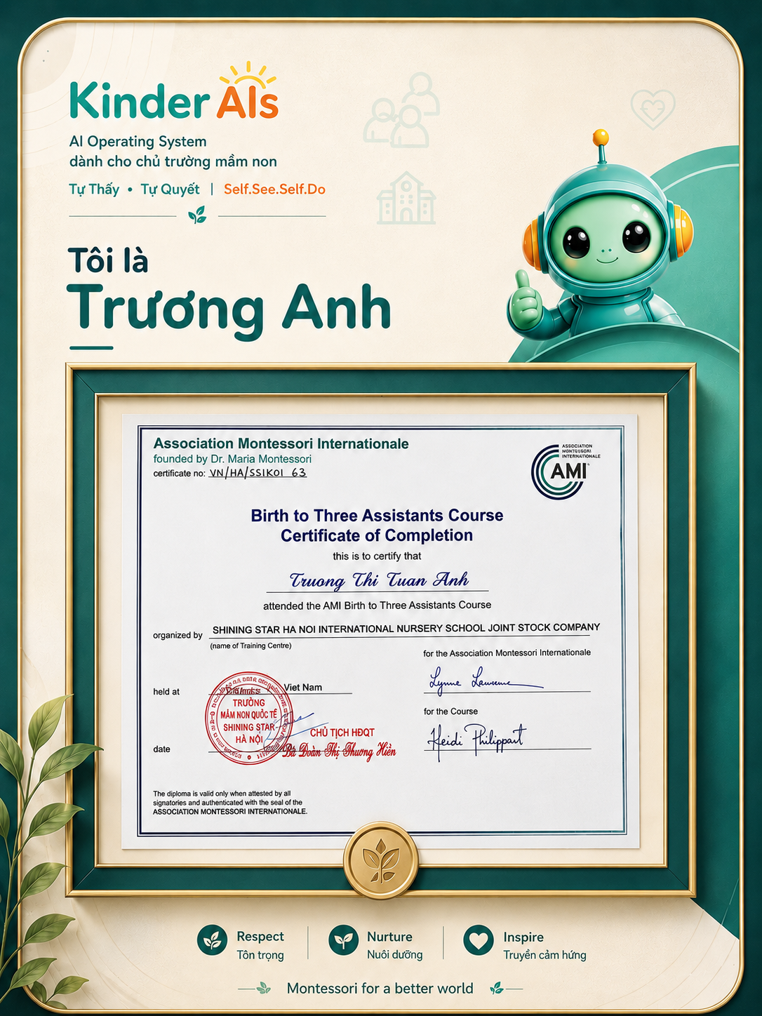 AMI Montessori 0-3 Certificate